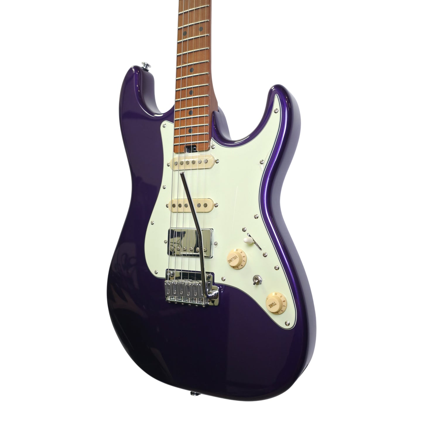 Electric Guitar Soloking MS-1 Classic MKII In Purple Sparkle With Roasted Maple Neck And Fb