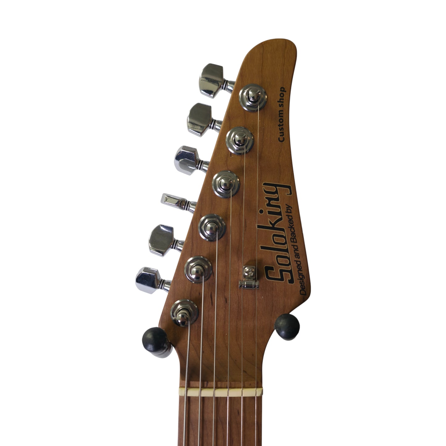 Electric Guitar Soloking MS-1 Classic Ash Mod In Torched Black With Roasted Flame Neck