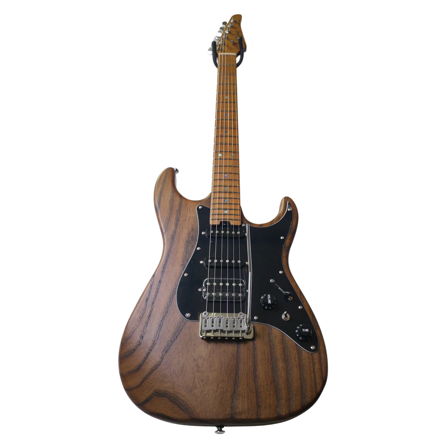 Electric Guitar Soloking MS-1 Classic Ash Mod In Torched Black With Roasted Flame Neck
