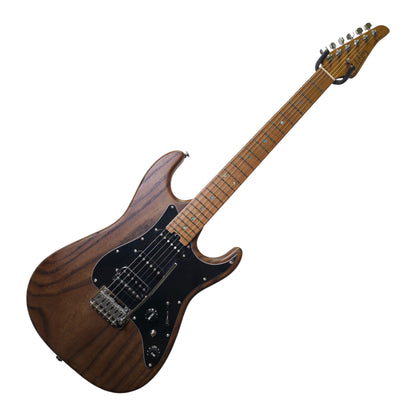 Electric Guitar Soloking MS-1 Classic Ash Mod In Torched Black With Roasted Flame Neck