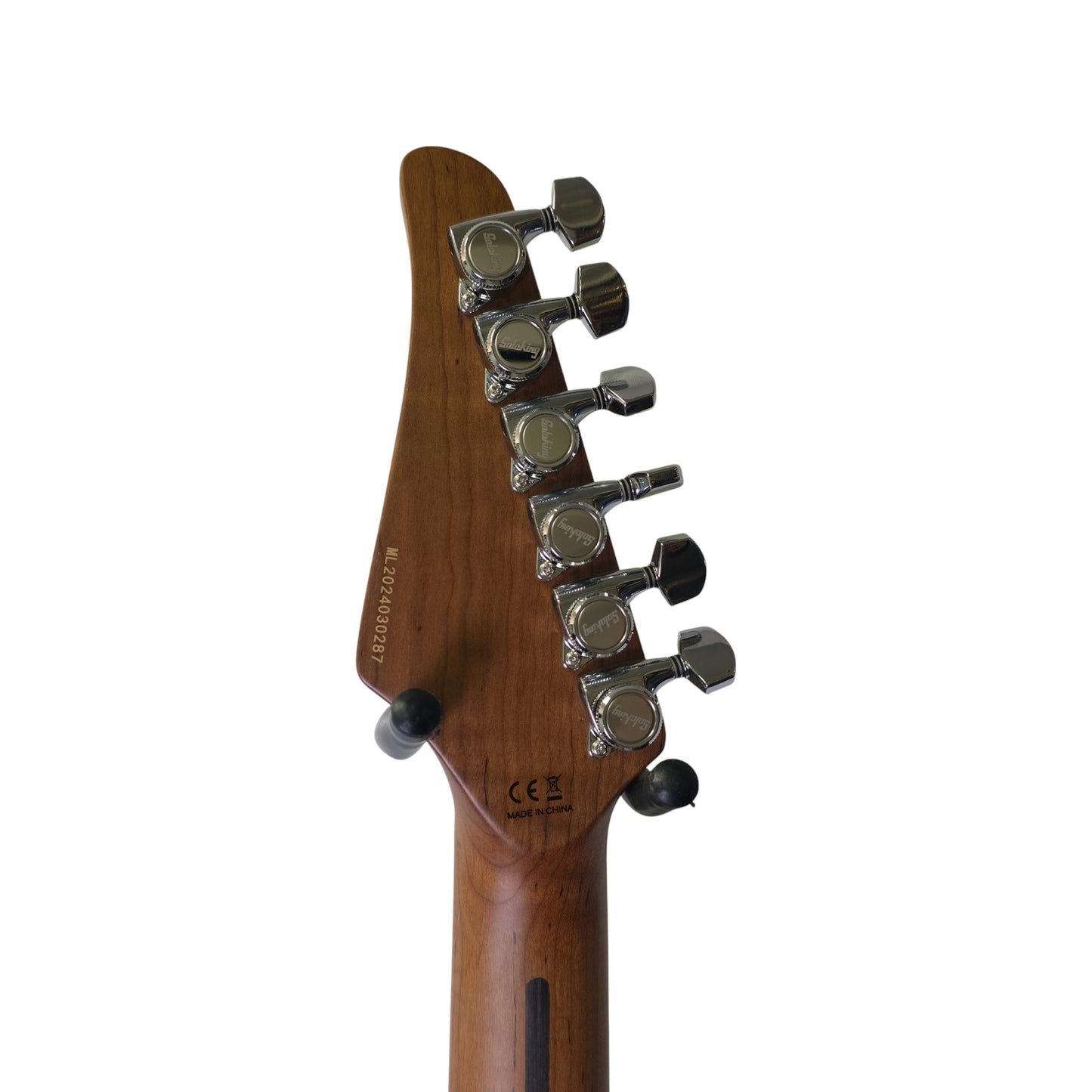 Electric Guitar Soloking MS-1 Classic Ash Mod In Torched Black With Roasted Flame Neck