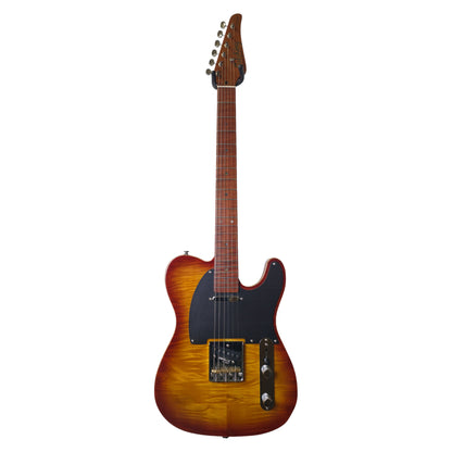Electric Guitar Soloking MT-1 Fm Artisan With Roasted Flame Neck In Honeyburst Nafiri Special Run Jescar