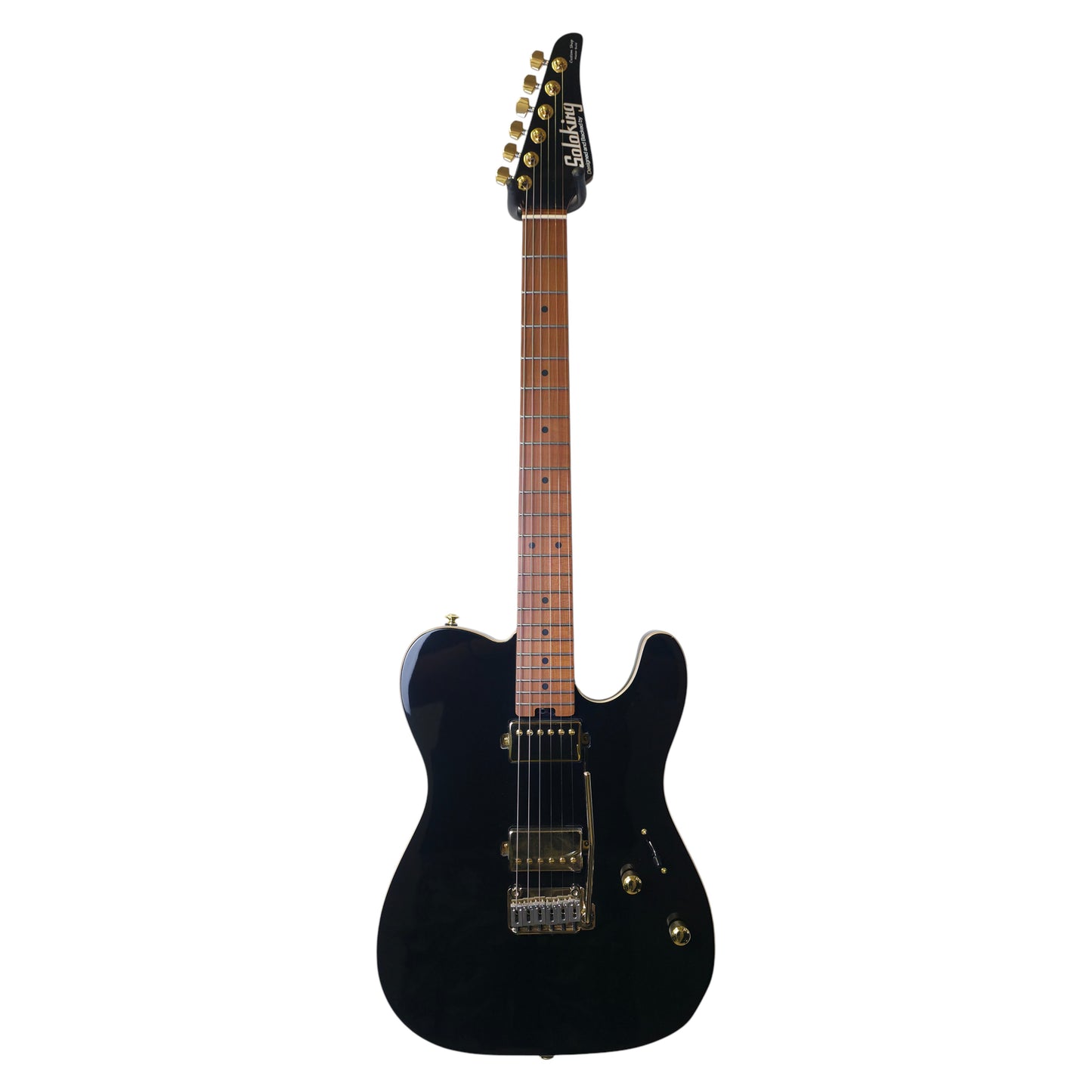 Electric Guitar Soloking MT-1 Modern HH MKII In Black Beauty With Roasted Neck And Gold Hardware