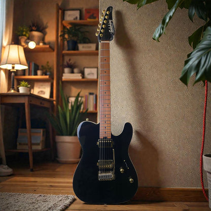 Electric Guitar Soloking MT-1 Modern HH MKII In Black Beauty With Roasted Neck And Gold Hardware