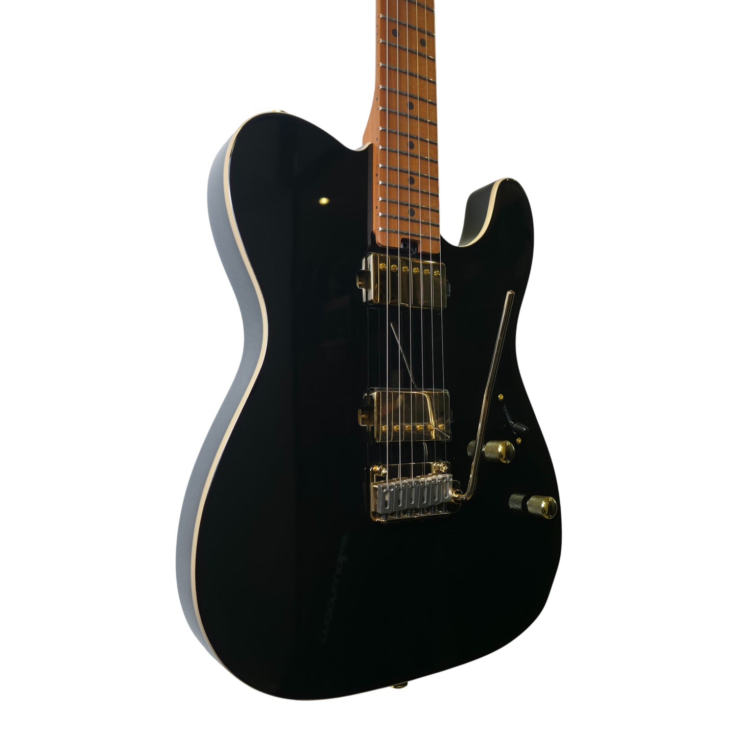 Electric Guitar Soloking MT-1 Modern HH MKII In Black Beauty With Roasted Neck And Gold Hardware