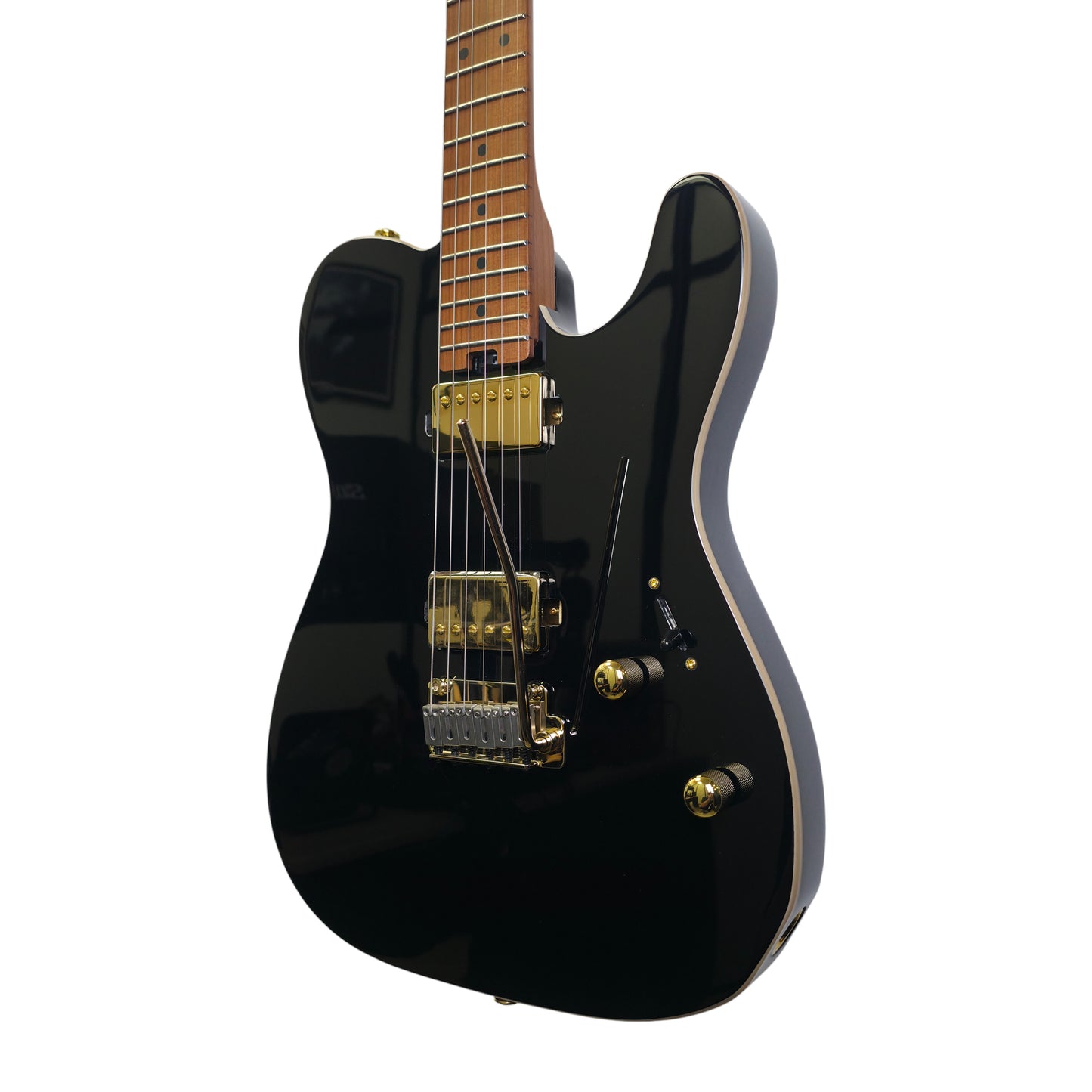 Electric Guitar Soloking MT-1 Modern HH MKII In Black Beauty With Roasted Neck And Gold Hardware