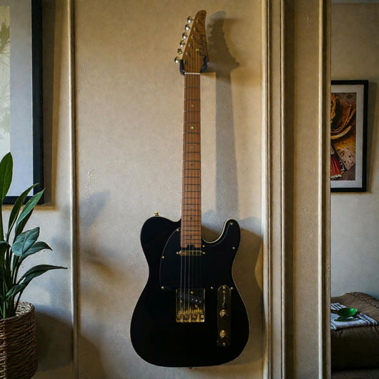 Electric Guitar Soloking MT-1G Fm MKII With Roasted Flame Maple Neck In Black Beauty Nafiri Special Run