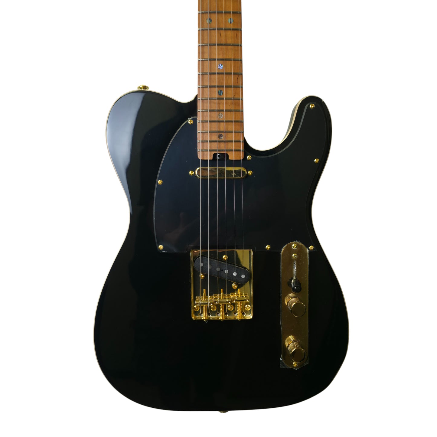 Electric Guitar Soloking MT-1G Fm MKII With Roasted Flame Maple Neck In Black Beauty Nafiri Special Run