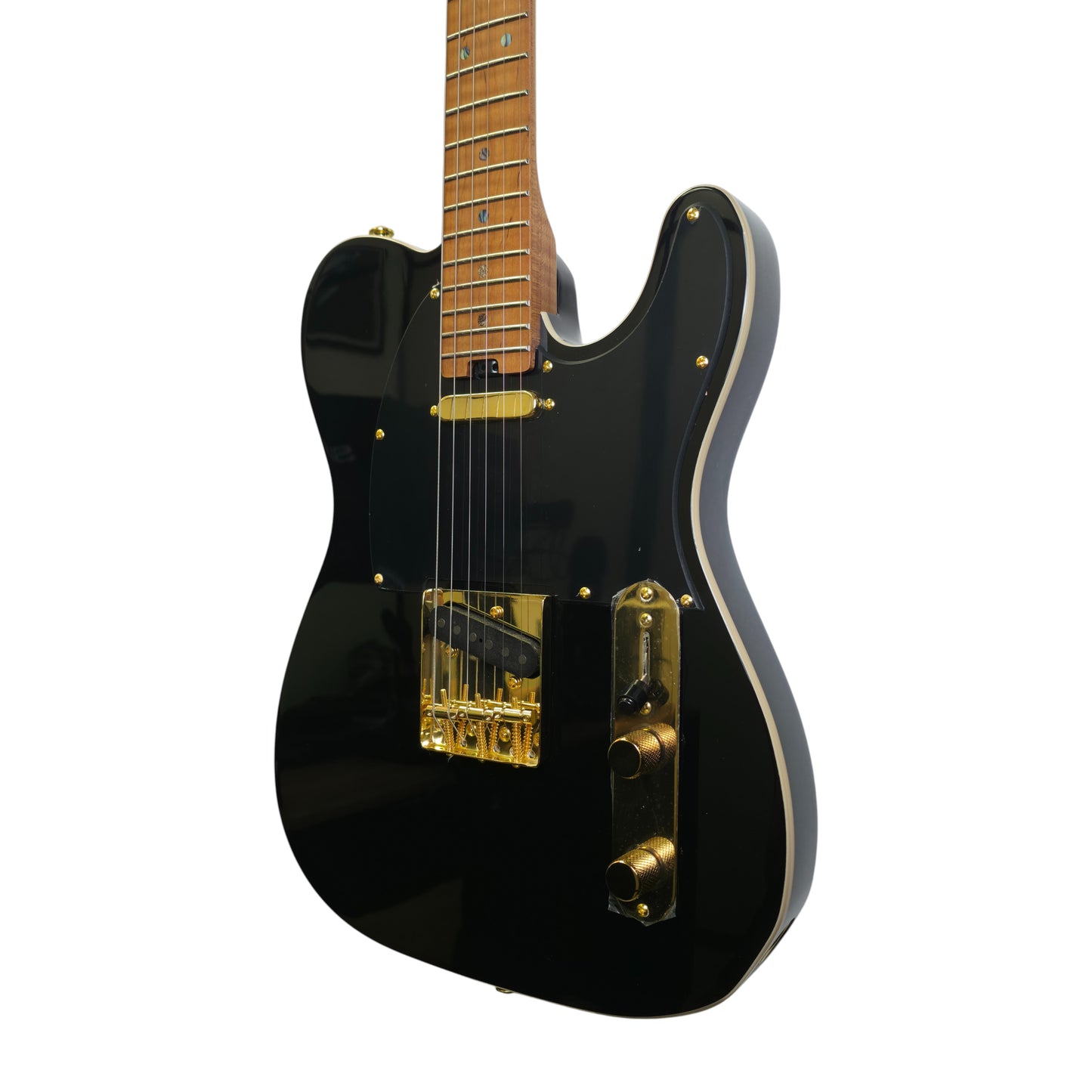 Electric Guitar Soloking MT-1G Fm MKII With Roasted Flame Maple Neck In Black Beauty Nafiri Special Run