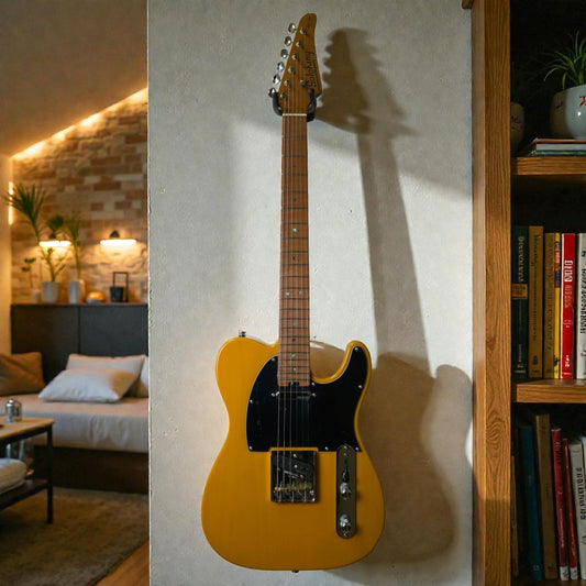 Electric Guitar Soloking MT-1 Ash Fmn With Roasted Flame Neck In Butterscotch Blonde Nafiri Special Run Jescar