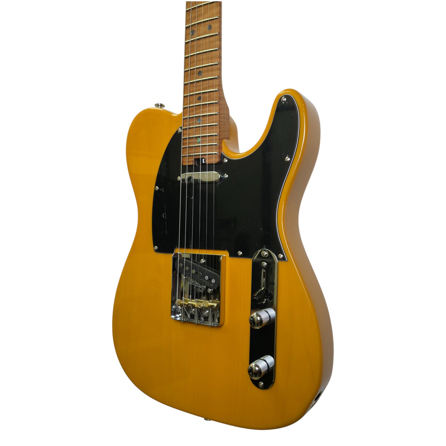 Electric Guitar Soloking MT-1 Ash Fmn With Roasted Flame Neck In Butterscotch Blonde Nafiri Special Run Jescar