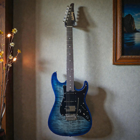 Electric Guitar Soloking MS-1 Classic MKII IN Denim Burst With 5A Flame Top Nafiri Special Run Jescar