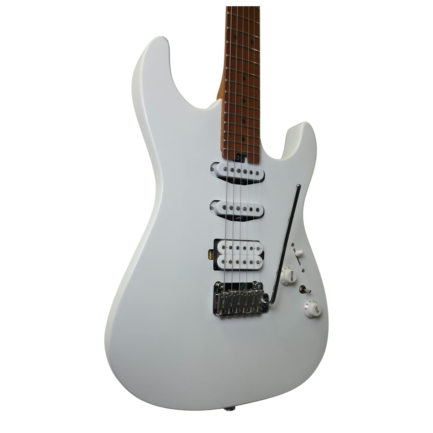 Electric Guitar Soloking MS-1 Custom 22 HSS Flat Top In Satin White Matte