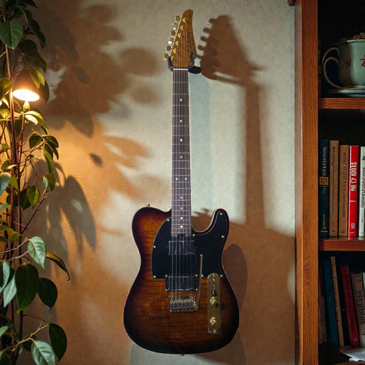 Electric Guitar Soloking MT-1 Fm 22 Deluxe HH Mod Fishman Fluence In Shaded Edgeburst