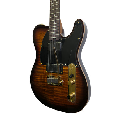Electric Guitar Soloking MT-1 Fm 22 Deluxe HH Mod Fishman Fluence In Shaded Edgeburst
