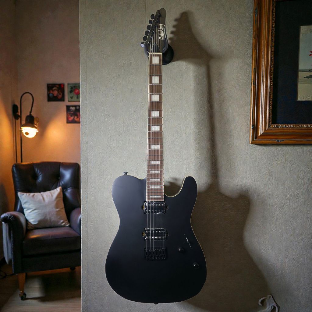 Electric Guitar Soloking MT-1 Deluxe HH 24 Neck Thru In Satin Black Matte Nafiri Special Run