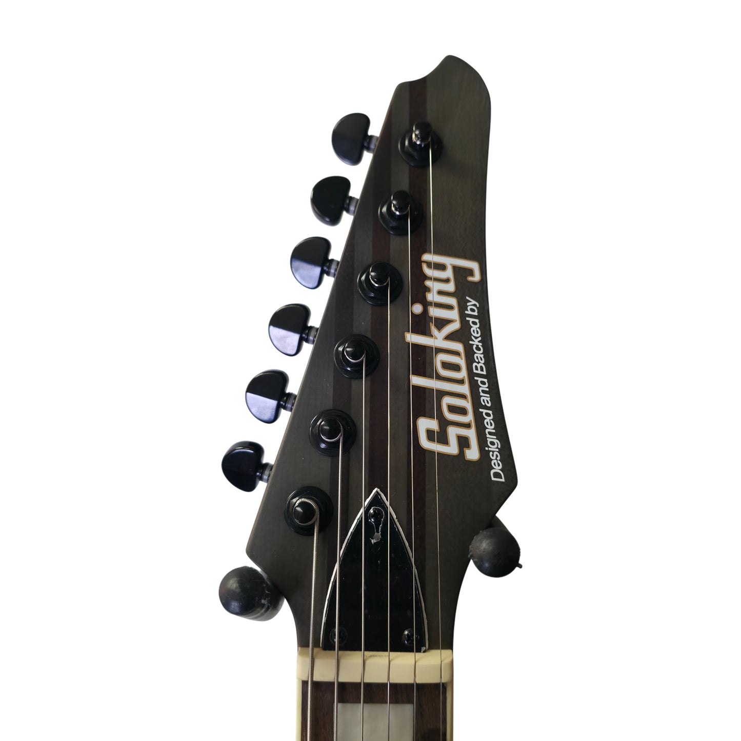 Electric Guitar Soloking MT-1 Deluxe HH 24 Neck Thru In Satin Black Matte Nafiri Special Run