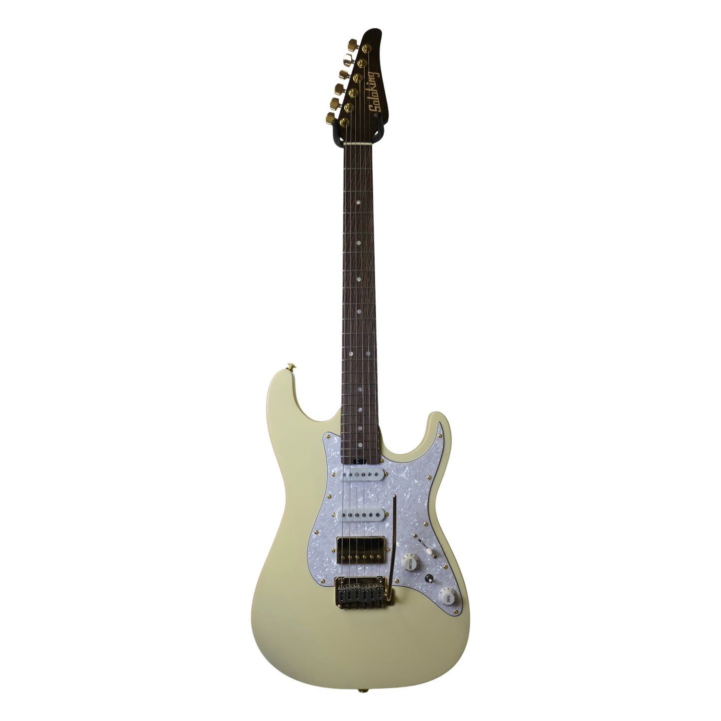 Electric Guitar Soloking MS-1 Classic Flat Top In Vintage White With One Piece Wenge Neck