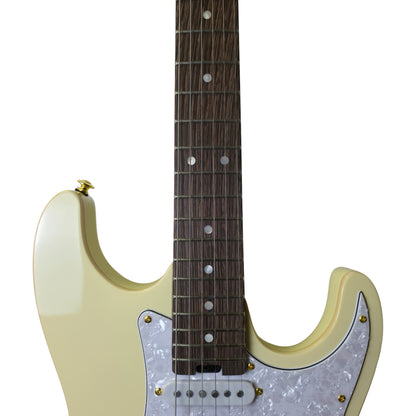 Electric Guitar Soloking MS-1 Classic Flat Top In Vintage White With One Piece Wenge Neck