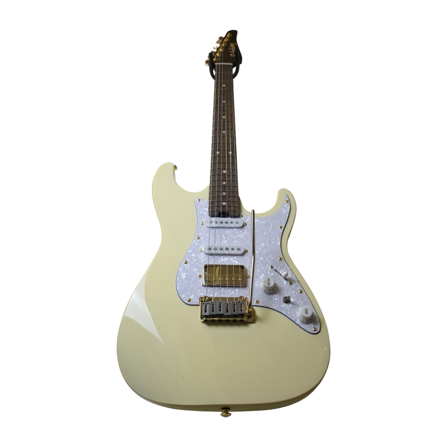 Electric Guitar Soloking MS-1 Classic Flat Top In Vintage White With One Piece Wenge Neck