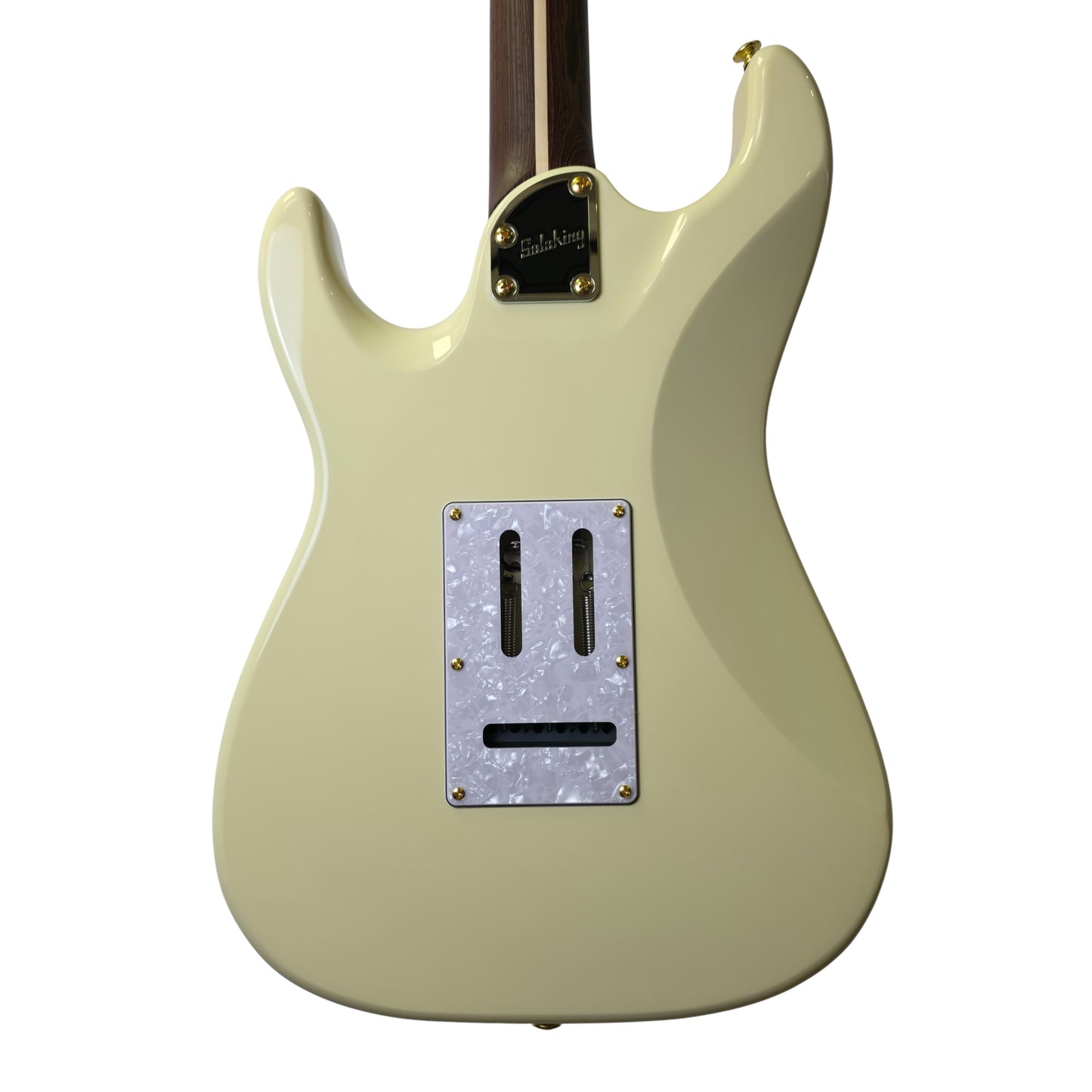 Electric Guitar Soloking MS-1 Classic Flat Top In Vintage White With One Piece Wenge Neck