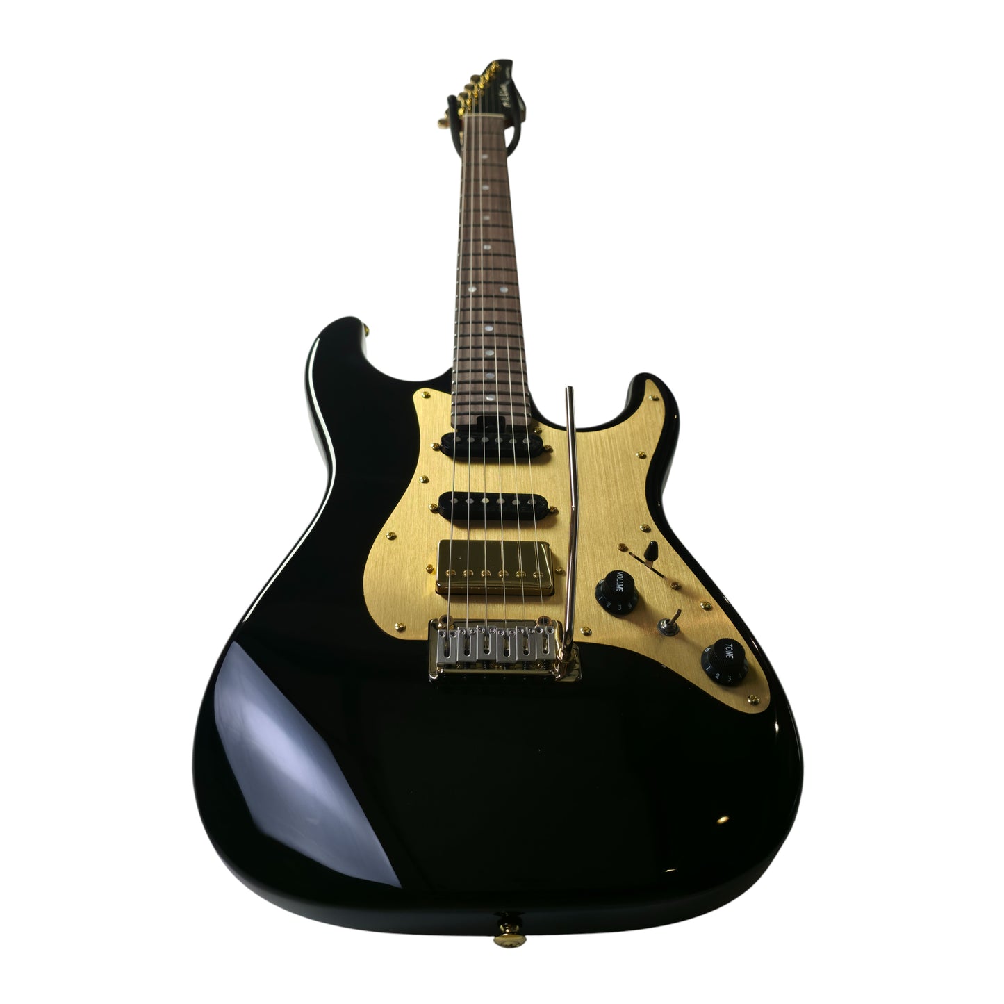 Electric Guitar Soloking MS-1 Classic MKII in Black Beauty Anodized Gold Pickguard