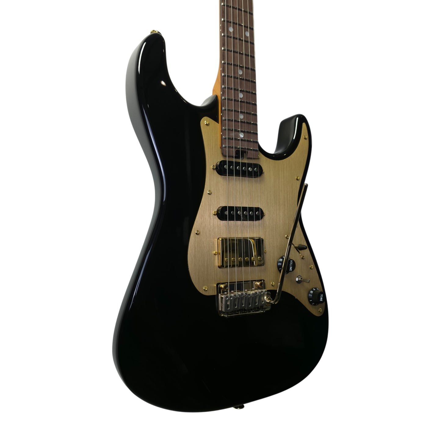 Electric Guitar Soloking MS-1 Classic MKII in Black Beauty Anodized Gold Pickguard