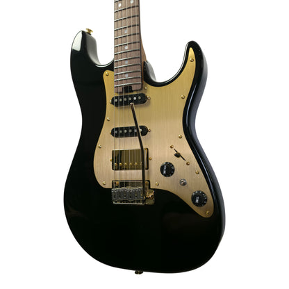 Electric Guitar Soloking MS-1 Classic MKII in Black Beauty Anodized Gold Pickguard