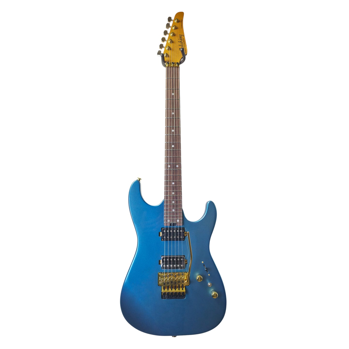 Electric Guitar Soloking MS-1 Custom 24 HH FR Flat Top in Miami Blue Nafiri Special Run