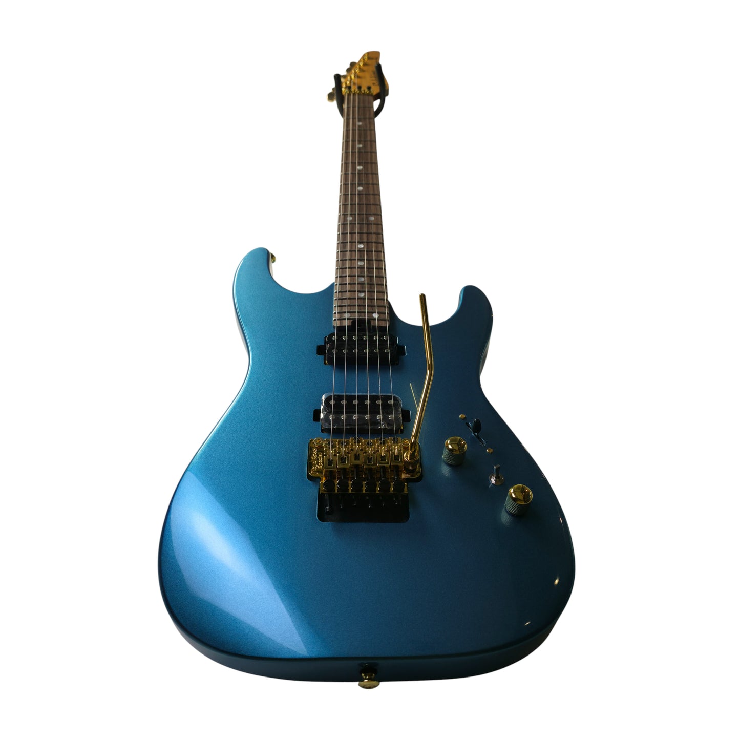 Electric Guitar Soloking MS-1 Custom 24 HH FR Flat Top in Miami Blue Nafiri Special Run