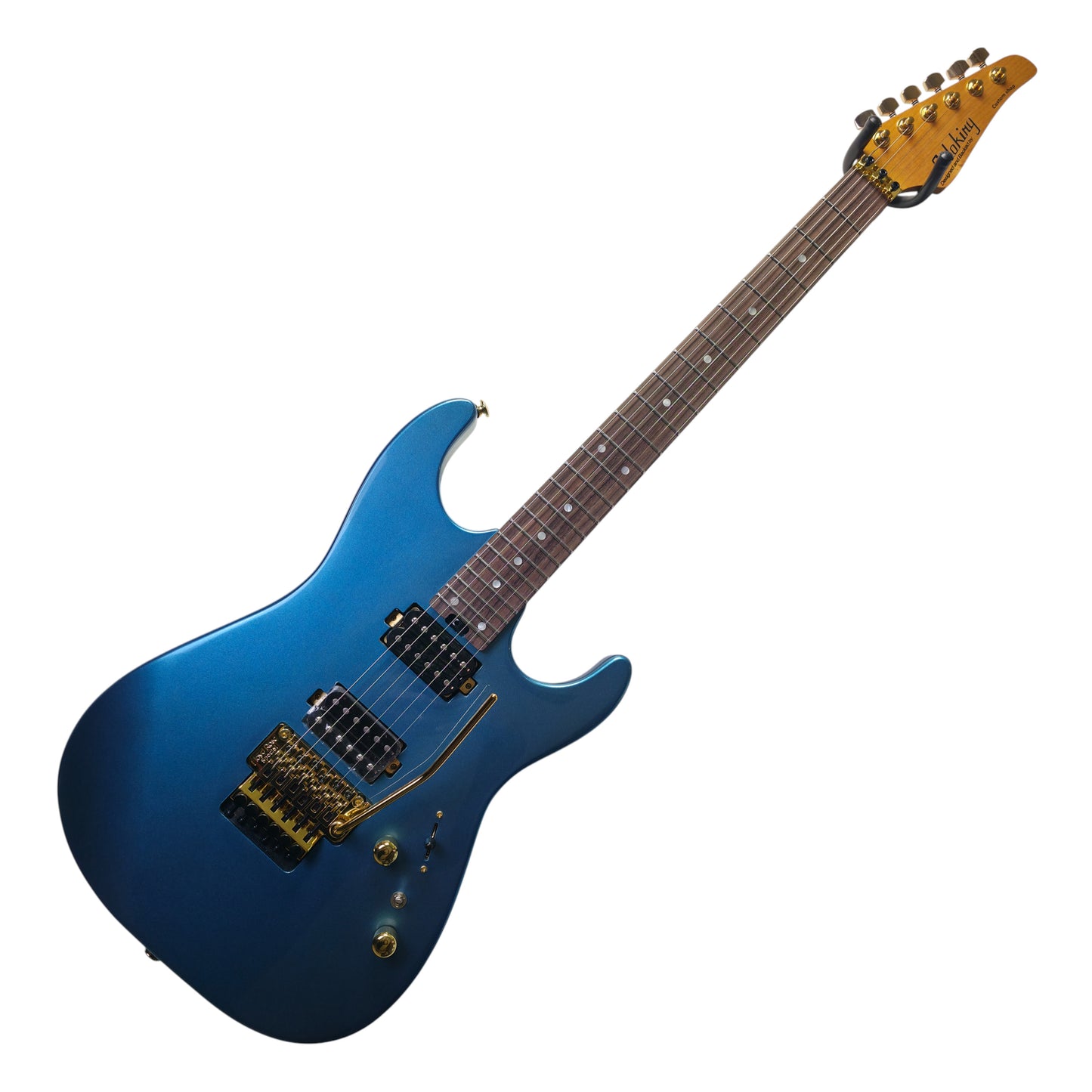 Electric Guitar Soloking MS-1 Custom 24 HH FR Flat Top in Miami Blue Nafiri Special Run