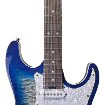 Electric Guitar Soloking MS-1 Classic MKII Flat Top in Iridium Blue Burst