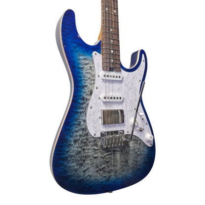 Electric Guitar Soloking MS-1 Classic MKII Flat Top in Iridium Blue Burst