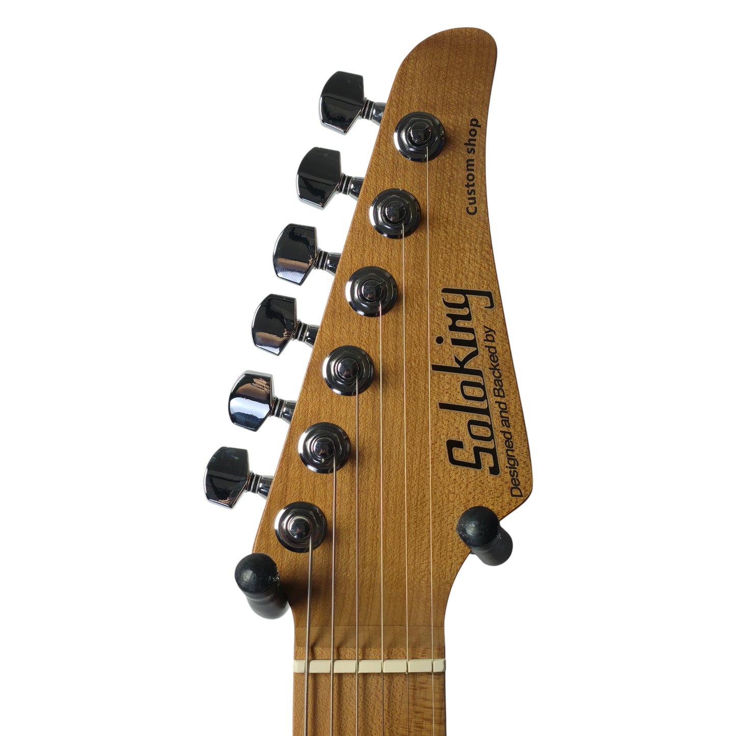 Electric Guitar Soloking MS-11 Classic MKII in Transparent Red with Roasted Maple FB and 5A Flame Top Nafiri Special Run