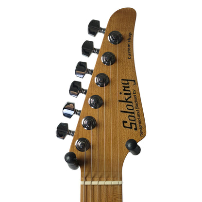 Electric Guitar Soloking MS-11 Classic MKII in Transparent Red with Roasted Maple FB and 5A Flame Top Nafiri Special Run