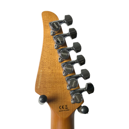 Electric Guitar Soloking MS-11 Classic MKII in Transparent Red with Roasted Maple FB and 5A Flame Top Nafiri Special Run
