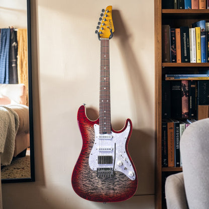 Electric Guitar Soloking MS-1 Classic MKII Flat Top in Sapphire Red Burst