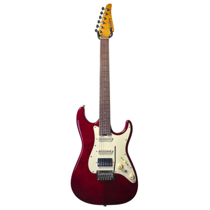 Electric Guitar Soloking MS-11 Classic MKII in Transparent Red with Rosewood FB and 5A Flame Top Nafiri Special Run