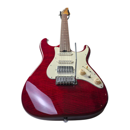 Electric Guitar Soloking MS-11 Classic MKII in Transparent Red with Rosewood FB and 5A Flame Top Nafiri Special Run