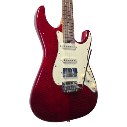 Electric Guitar Soloking MS-11 Classic MKII in Transparent Red with Rosewood FB and 5A Flame Top Nafiri Special Run