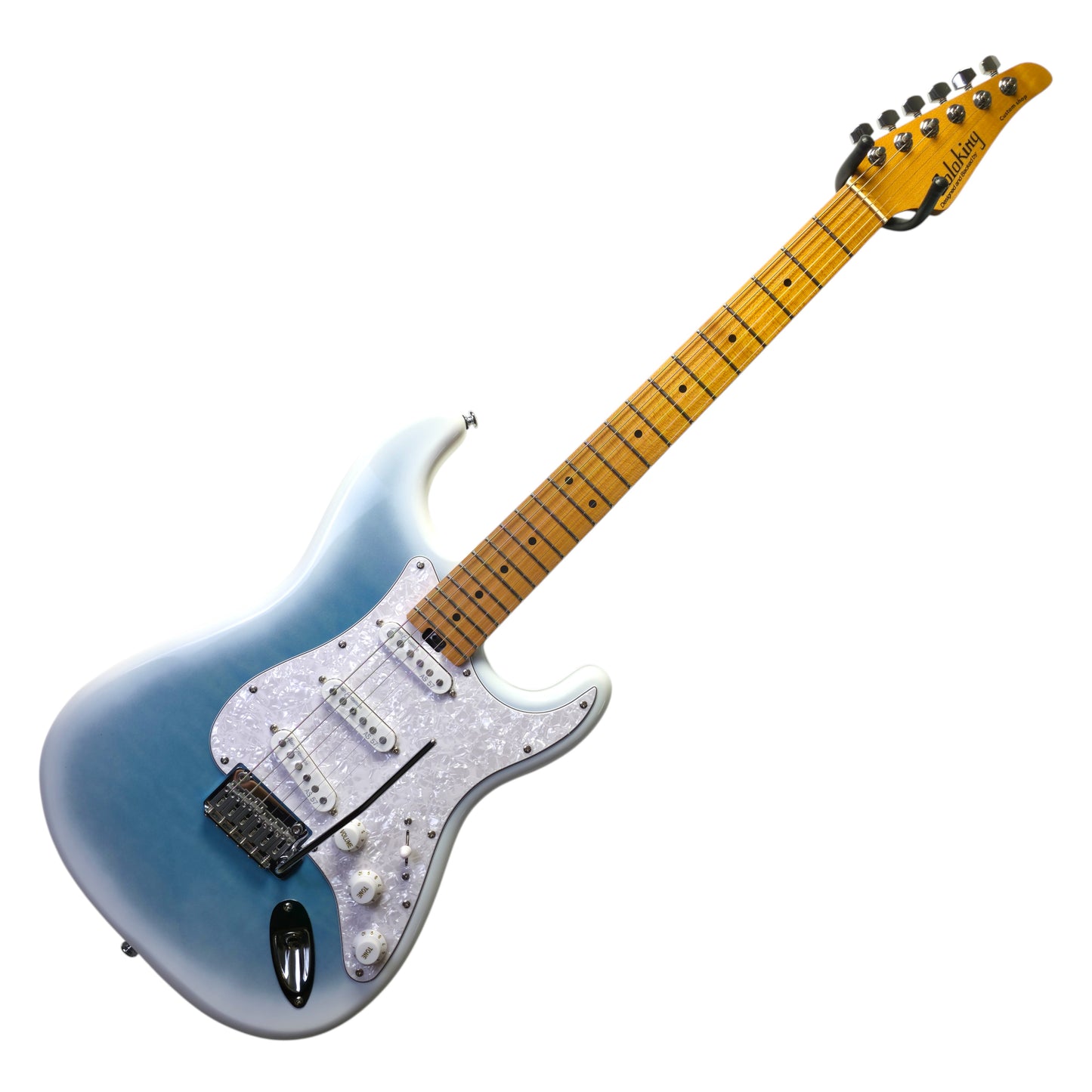 Electric Guitar Soloking MS-1 Classic SSS Quilt in Marble Blue Burst with Rosewood FB