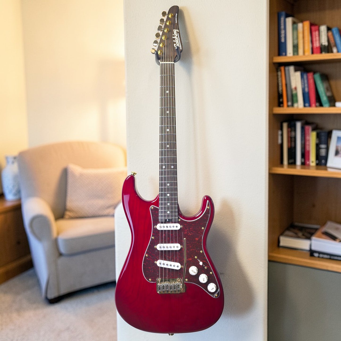 Electric Guitar Soloking MS-11 Classic SSS ASH in Crimson Red with One Piece Rosewood Neck