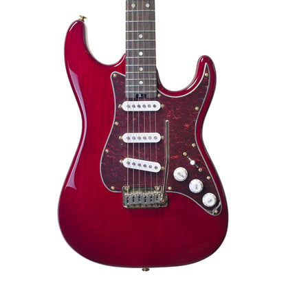 Electric Guitar Soloking MS-11 Classic SSS ASH in Crimson Red with One Piece Rosewood Neck