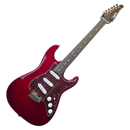 Electric Guitar Soloking MS-11 Classic SSS ASH in Crimson Red with One Piece Rosewood Neck