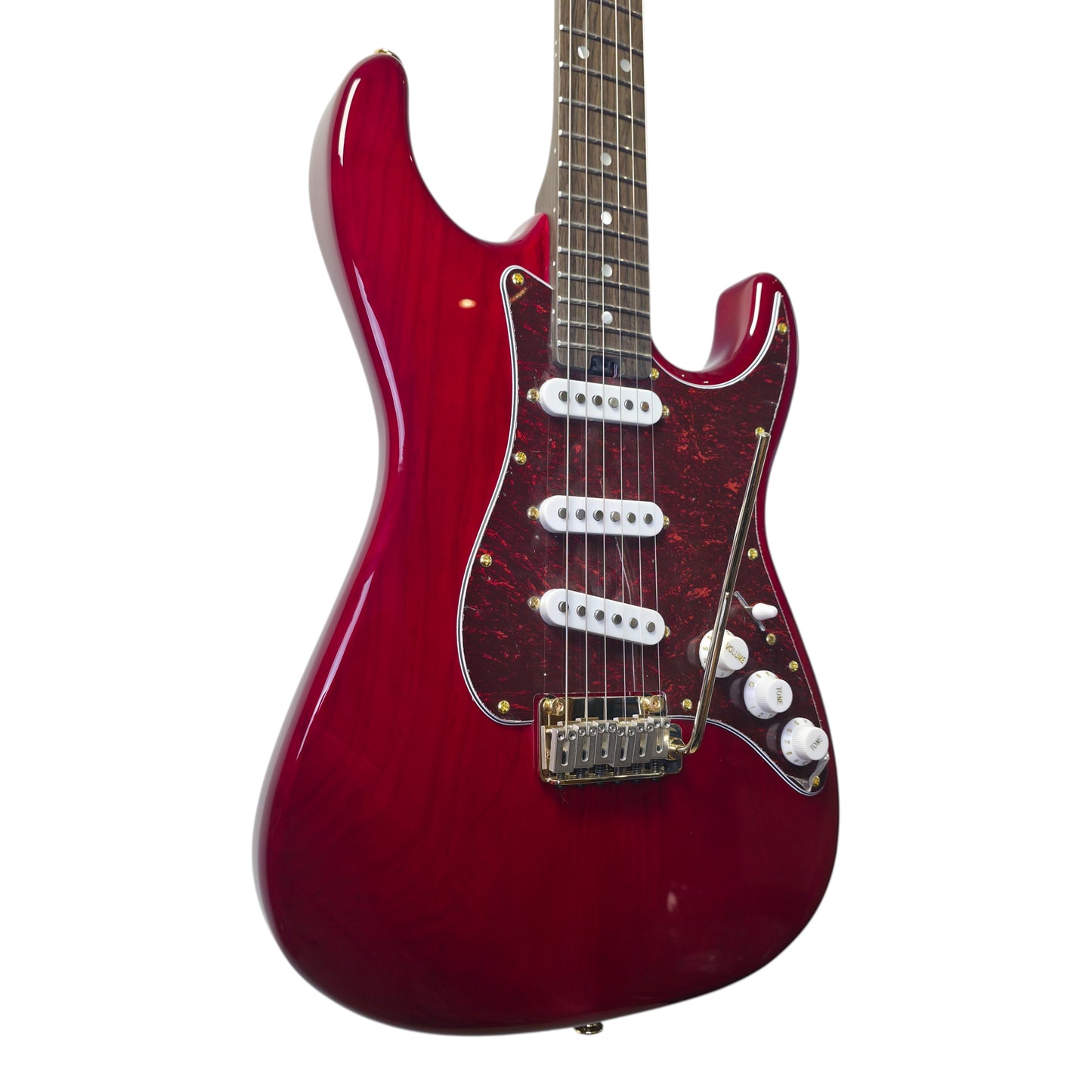Electric Guitar Soloking MS-11 Classic SSS ASH in Crimson Red with One Piece Rosewood Neck