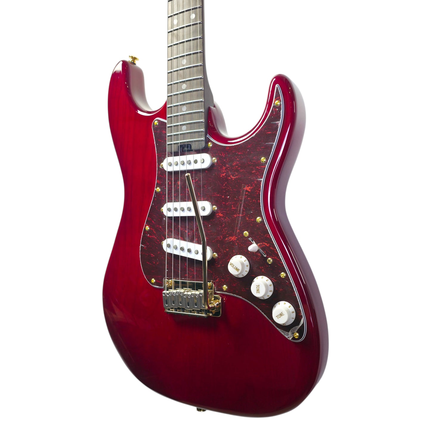 Electric Guitar Soloking MS-11 Classic SSS ASH in Crimson Red with One Piece Rosewood Neck