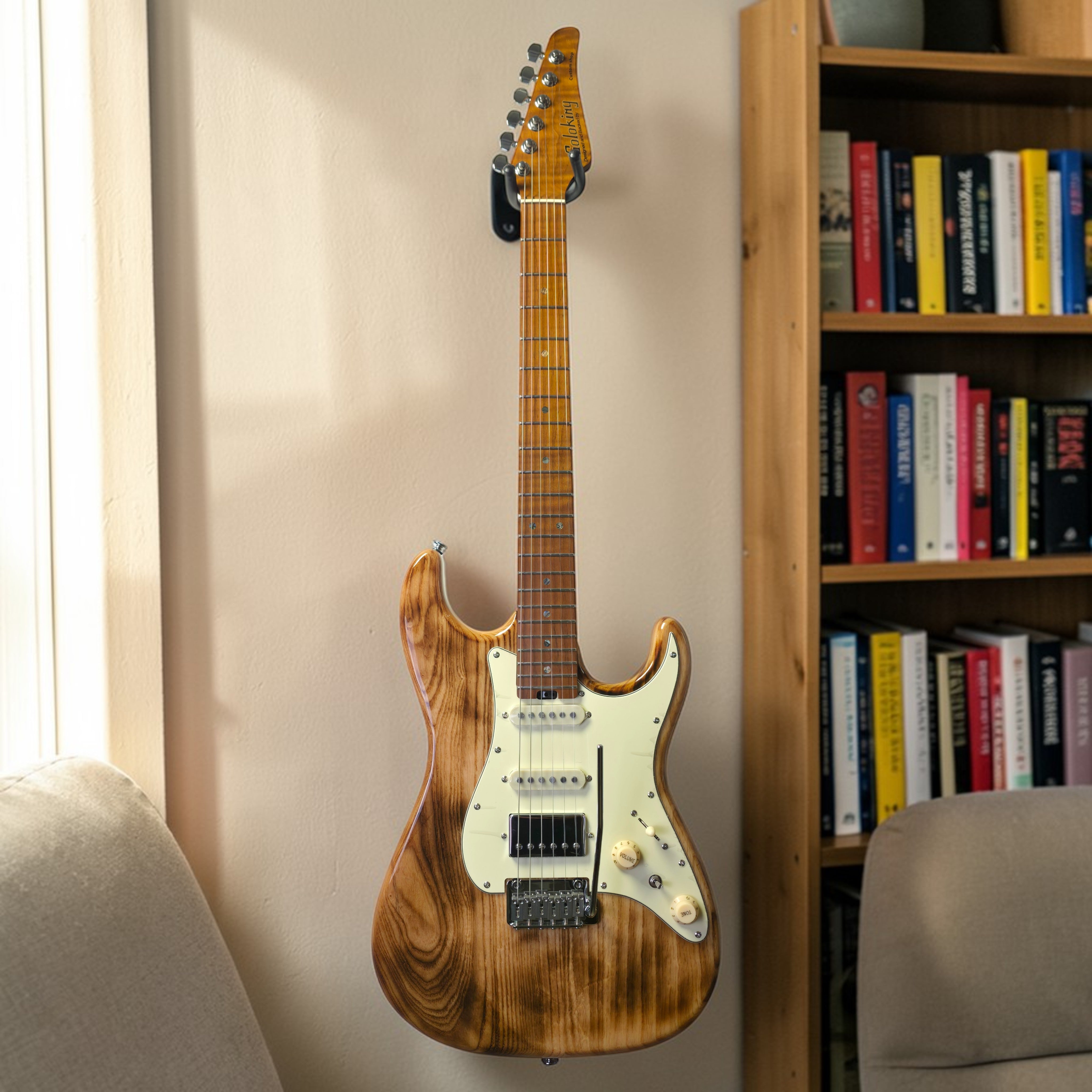 ALD1LINEミュージックシンロン Electric Guitar Soloking MS1 CLASSIC ASH FMN in BURNER GLOSS