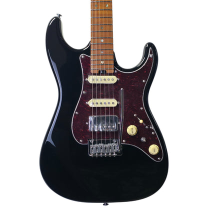 Electric Guitar Soloking Soloking MS-11 Classic with Roasted Flame Maple Neck in Black Nafiri Special Run