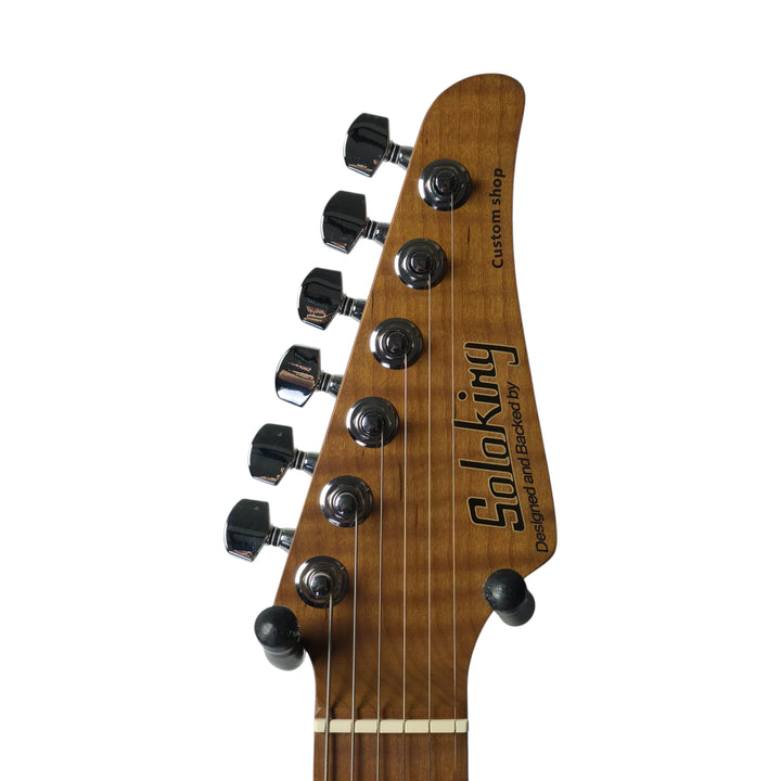 Electric Guitar Soloking Soloking MS-11 Classic with Roasted Flame Maple Neck in Black Nafiri Special Run