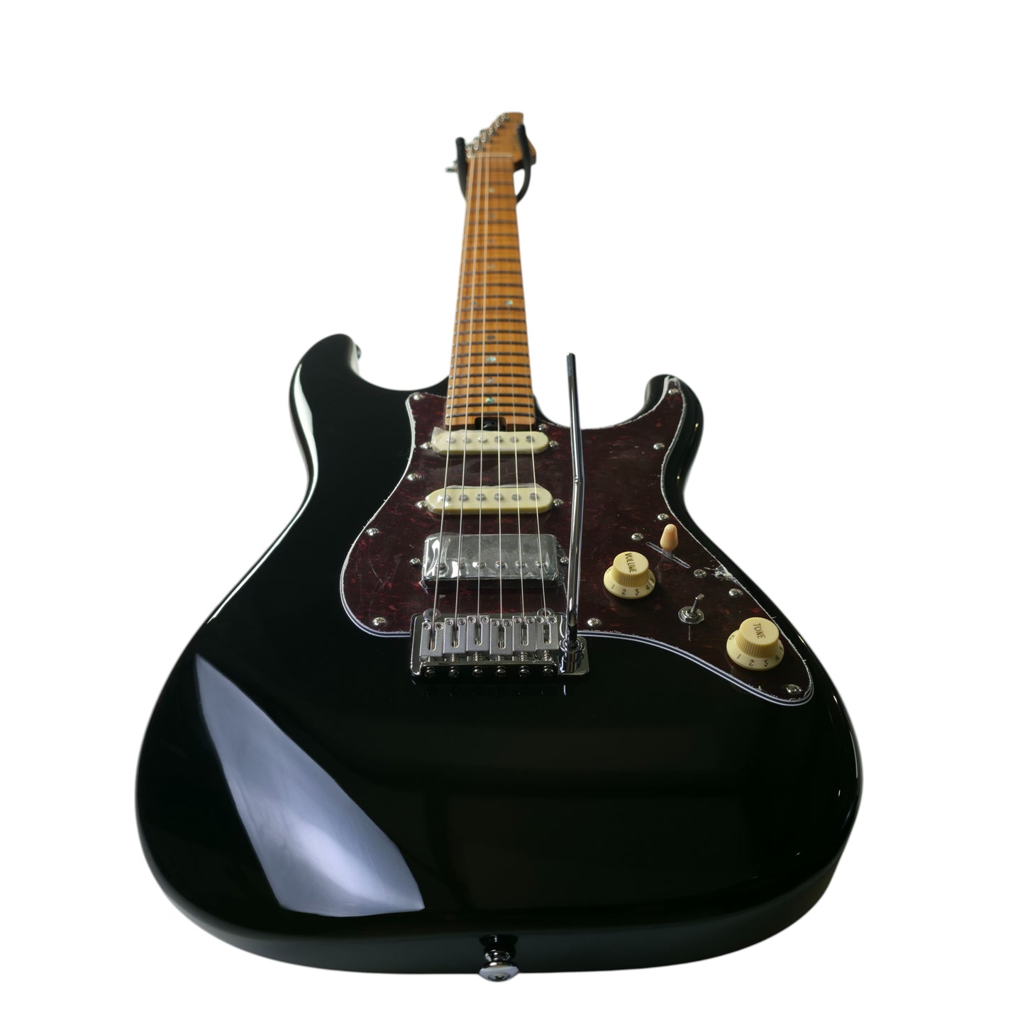 Electric Guitar Soloking Soloking MS-11 Classic with Roasted Flame Maple Neck in Black Nafiri Special Run